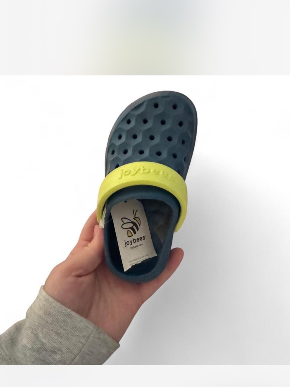Joybees Kids' Navy and Lime Slide Sandals